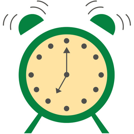 Green alarm clock vector illustrationのイラスト素材