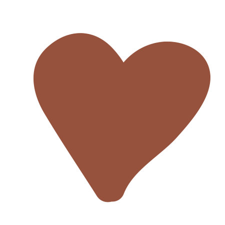 Simple red heart illustration isolated on white backgroundのイラスト素材