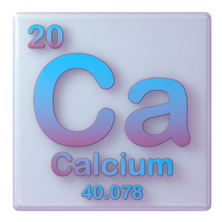 Calcium, chemical element number 20 of the periodic table. 3d illustration.の写真素材