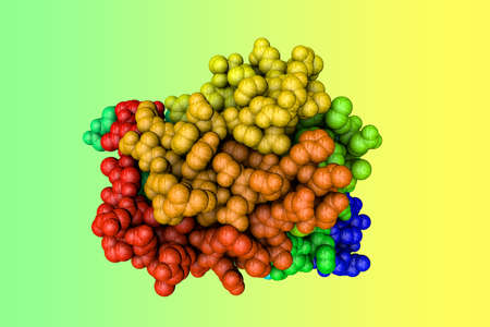 Molecular model of human anaplastic lymphoma kinase (ALK) in complex with inhibitor crizotinib....