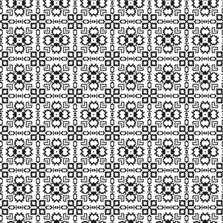 Seamless pattern witn ethnic ornament geometric flowersのイラスト素材