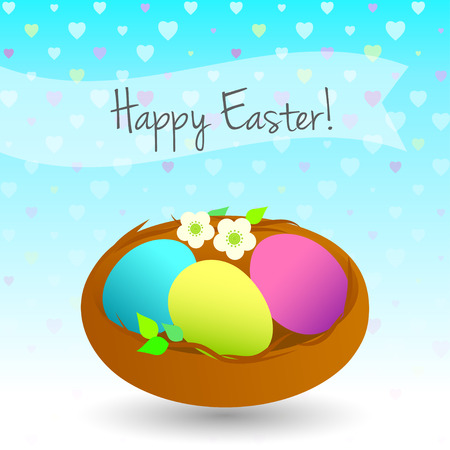 Easter eggs illustrationのイラスト素材