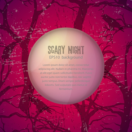 Scary night vector backgroundのイラスト素材