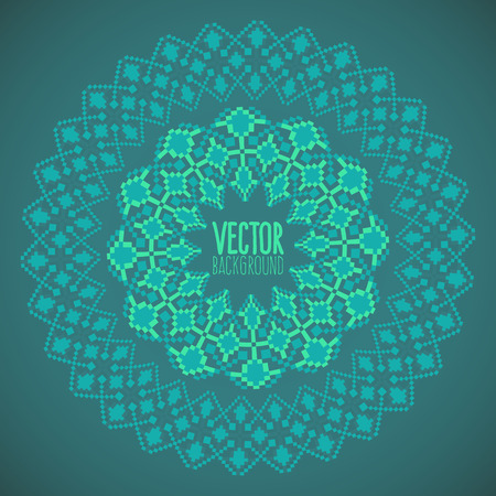 Ornated frame vector background based on ukrainian embroidered borderのイラスト素材