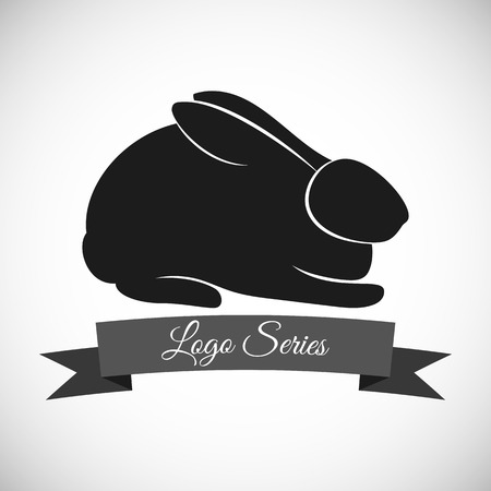 Rabbit logo designのイラスト素材