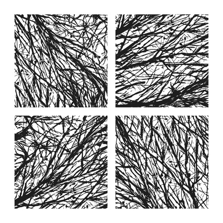 Birds in the trees Ink  Abstract backgroundsのイラスト素材