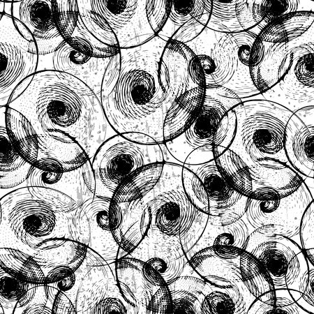 Ink hand drawn abstract seamless patternのイラスト素材