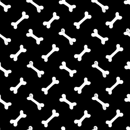 Ink hand drawn seamless pattern with bonesのイラスト素材