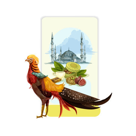 Vector oriental sweets setのイラスト素材