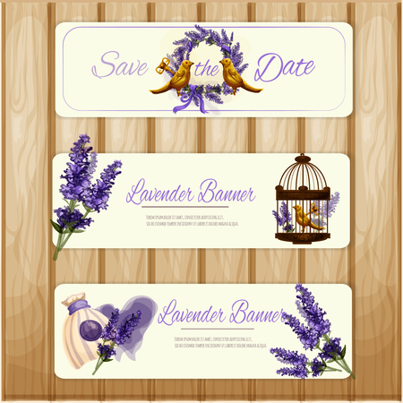 lavender provance style illustrationのイラスト素材