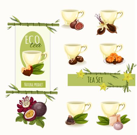 Vector oriental sweets setのイラスト素材