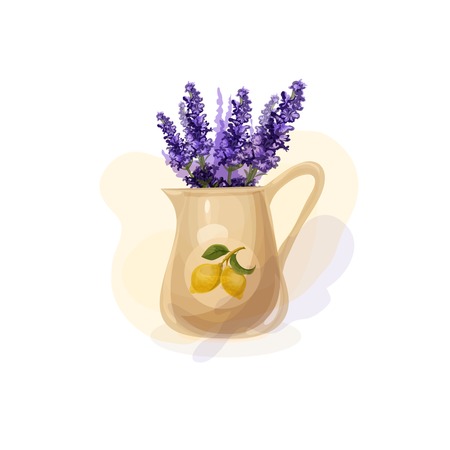 Vector decorative Provance style element in a cartoon style. Isolated illustrationのイラスト素材