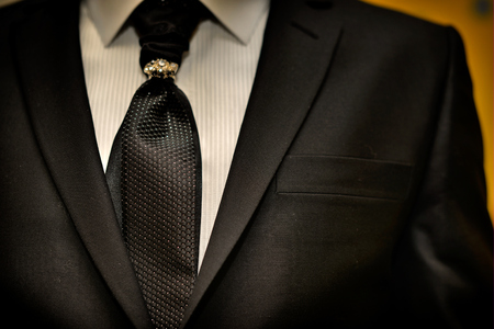 Expensive suit. Classically tie and luxury tie clipの写真素材