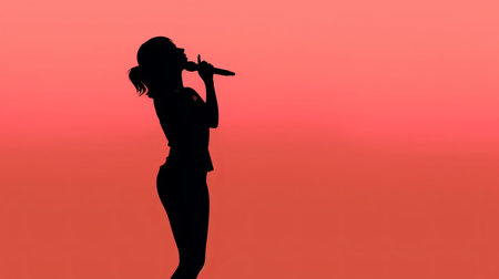 Professional studio microphone for podcasts and audio recording. Stands on a bright plain background. Condenser microphone for performances and podcasts, sound recording.の素材