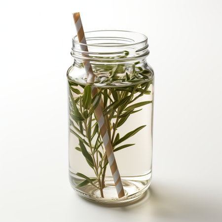 Ecological paper cocktail tubes for lemonades and drinks. Concept: Safe eco-friendly tableware without harm to the planet.の素材