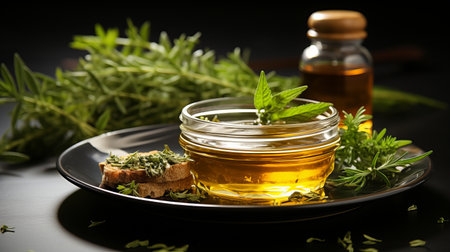 Hemp honey. New technologies of beekeeping. Production of sweets with a vegetable light drug marijuana. Concept: Legalization of cannabis, honeycombs and beesの素材