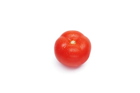 A juicy vine ripened tomato ready for your design.の写真素材