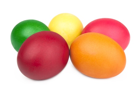 Colorful Easter eggsの写真素材