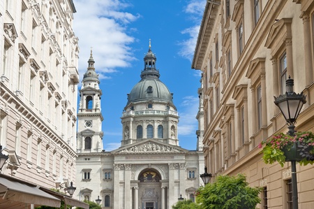 View to St. Stephen basilica in Budapest, Hungaryの写真素材