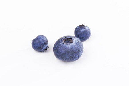 Sweet Blueberry closeup isolated on white background の写真素材