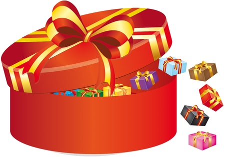 illustration of box with giftのイラスト素材