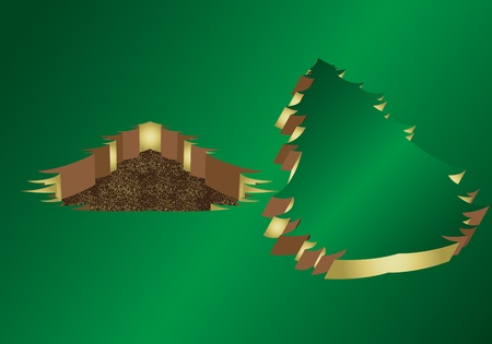 illustration of magic Christmas treeのイラスト素材