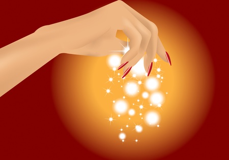 hand with giftのイラスト素材