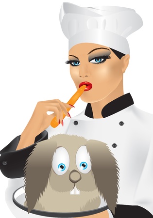 chef on a white backgroundのイラスト素材