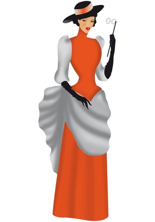 fashion over the years on a white backgroundの写真素材