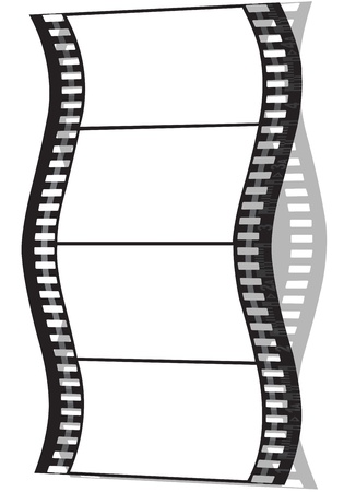 film strip on a white backgroundの写真素材