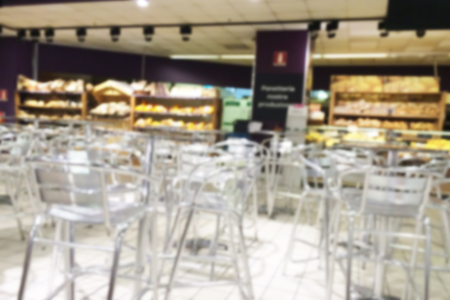 supermarket background with intentional blur effectの写真素材