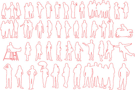 Many people conuresのイラスト素材