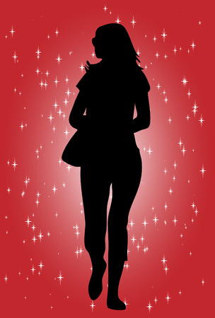 Girl walking のイラスト素材