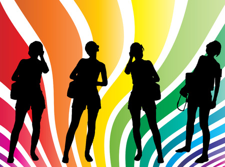 Girl posing のイラスト素材