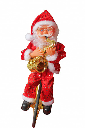 	Santa Claus with saxophoneの写真素材