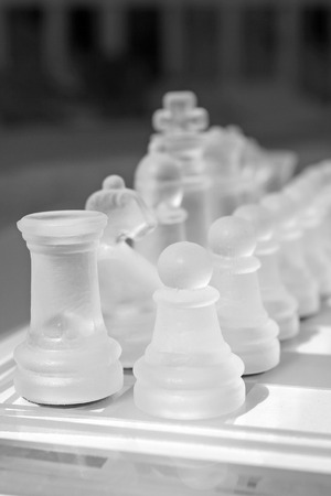 Glass chessの写真素材