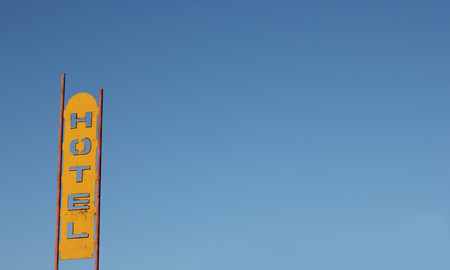 Old hotel signの写真素材