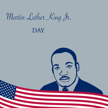Martin Luther King Jr, Martin Luther king day. Vector illustrationのイラスト素材