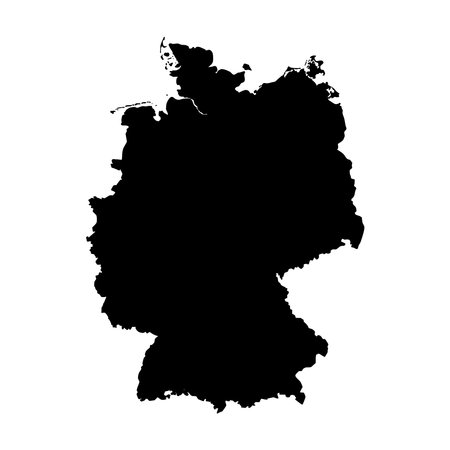 Germany map icon. Black Map of Germany on White Background. Vector illustrationのイラスト素材