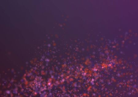 Abstract simple background with pink glitter on purple gradientの写真素材