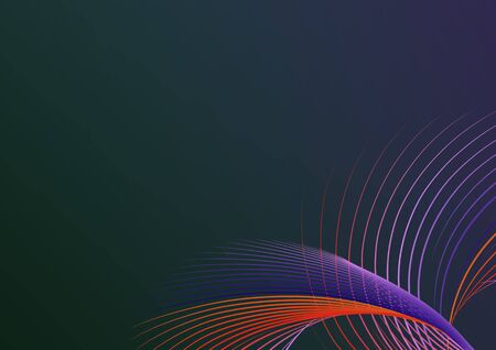 Abstract simple background with wave lines on dark gradient