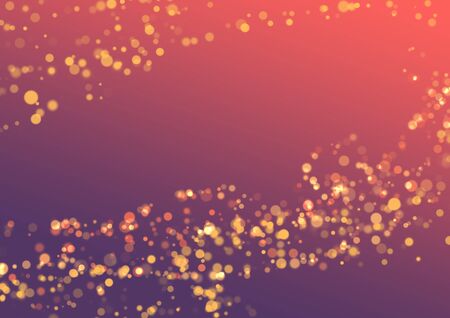 Abstract on dark red violet background with orange glitterの写真素材