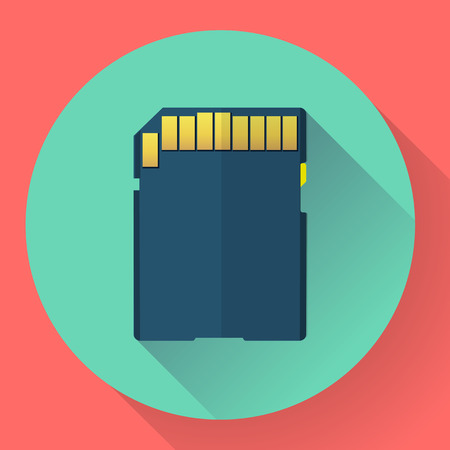 SDHC digital Memory card vector icon. Flat styleのイラスト素材