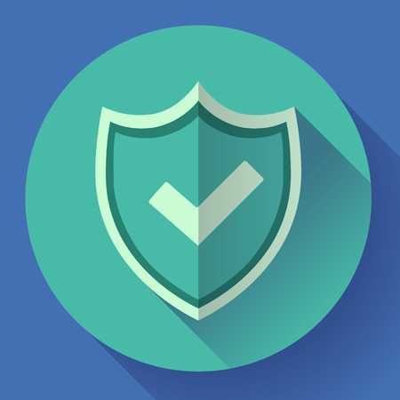 shield icon - protection symbol. Flat design styleのイラスト素材