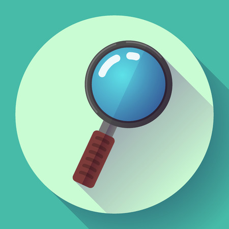 Vector Magnifying Glass Search Icon. Flat design styleのイラスト素材