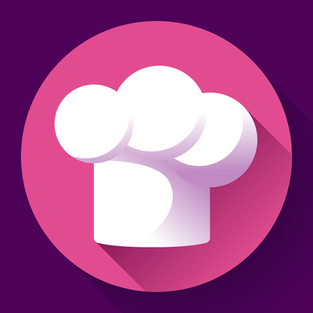 Pure white restaurant chef hatのイラスト素材