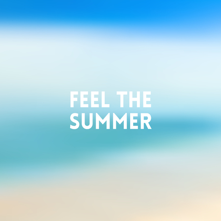 square blurred background - sunset colors With motivating quoteのイラスト素材