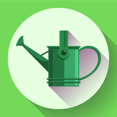 Watering can icon. Irrigation symbol. Flat Vector illustration.のイラスト素材