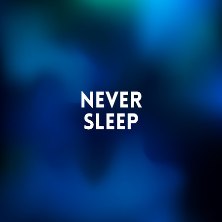 dark blue blurred background With motivating quoteのイラスト素材