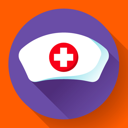 Nurse hat icon vector flat nurse icon.のイラスト素材